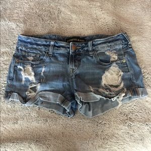 Express Blue Jean Shorts
